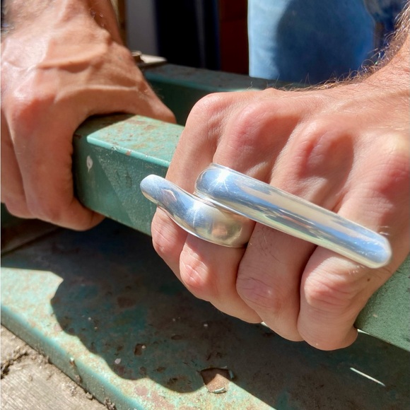Silver Men's Statement Ring - Picture 4 of 4